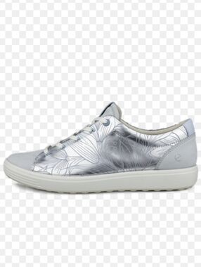 ECCO Women's Soft 7 Floral Silver Shoe Size 39  (8 And 8.5 US)